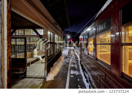 Winter station waiting room 123737224