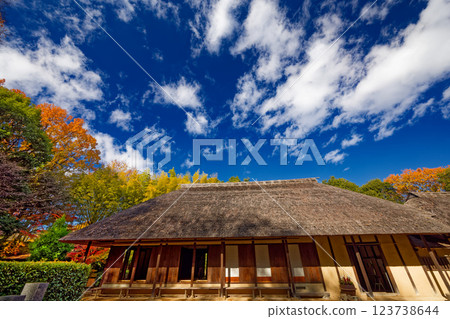 Autumn leaves at Tsuzuki Folk House Garden in Kohoku New Town 123738644