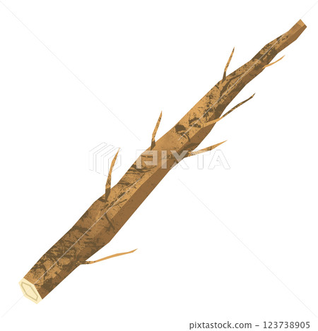 Burdock root in paper cutting style 123738905