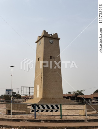 Clock tower at Mile 91, Tonkolili District (Sierra Leone) Clock tower at Mile 91, Tonkolili District (Sierra Leone) 123738958