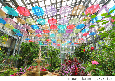 五顏六色的傘天空 123739198