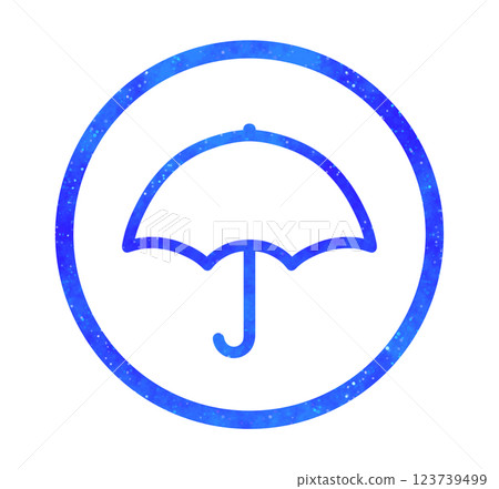 Blue starry sky | Umbrella icon Blue starry sky | Umbrella icon 123739499