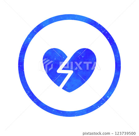 Blue starry sky | Cracked heart symbol Blue starry sky | Cracked heart symbol 123739500