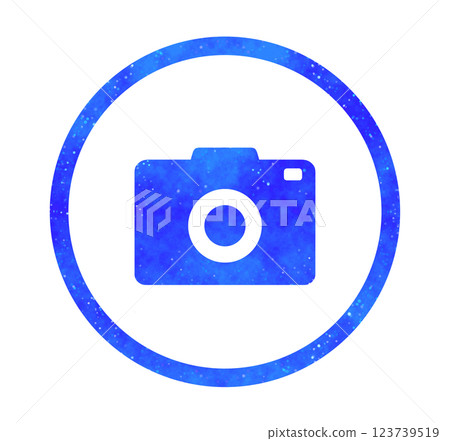 Blue starry sky | Camera icon 123739519