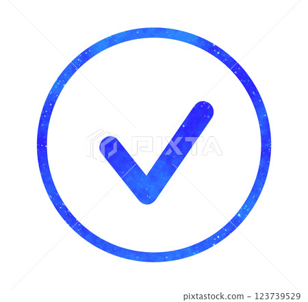 Blue starry sky | Simple check mark 123739529