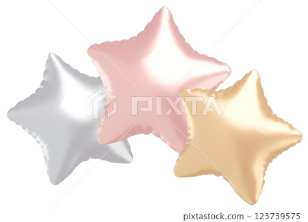3D image_star-shaped balloon_pink 3D image_star-shaped balloon_pink 123739575