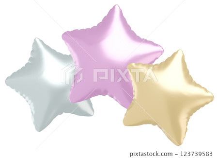 3D image_star-shaped balloon_purple 3D image_star-shaped balloon_purple 123739583