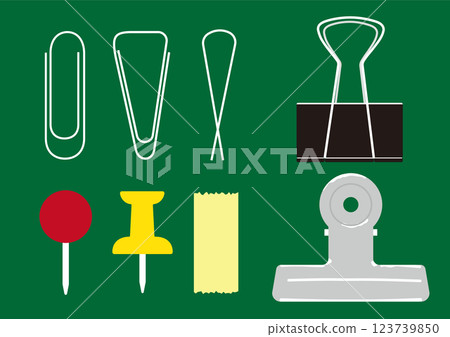 Illustration set of stationery 123739850