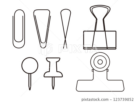 Illustration set of stationery Illustration set of stationery 123739852