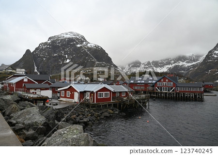 Townscape of Å, Lofoten Islands, Norway Townscape of Å, Lofoten Islands, Norway 123740245