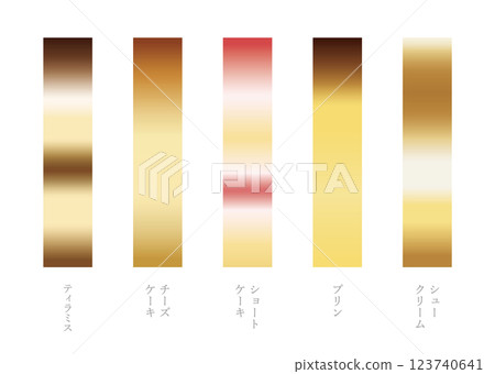 A gradation set inspired by sweets 123740641