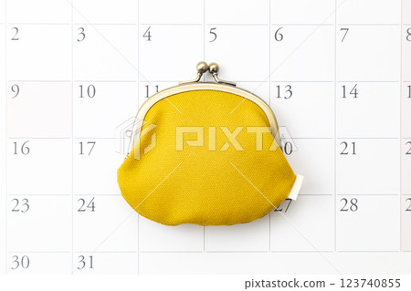 Purse and calendar 123740855