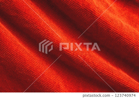 Red clothing fabric texture pattern background Red clothing fabric texture pattern background 123740974