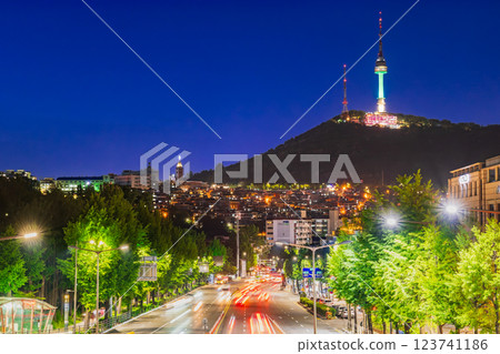 韓國N首爾塔亮燈 123741186