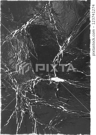 Empty old vintage black scratch torn poster overlay texture background 123741274