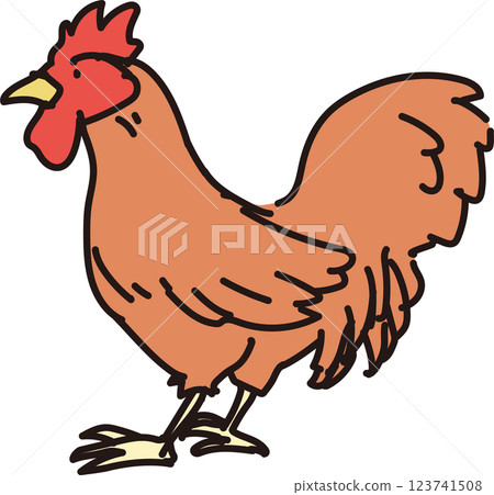 Chicken farming farmer 123741508