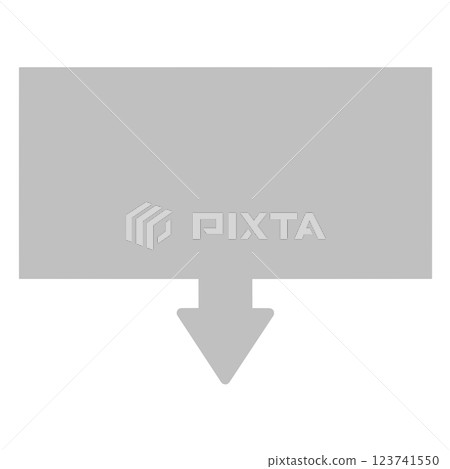 單向箭頭氣泡（長方形，灰色，無線條） 123741550