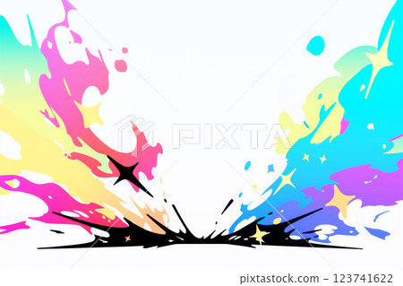 Colorful ink splash background 123741622
