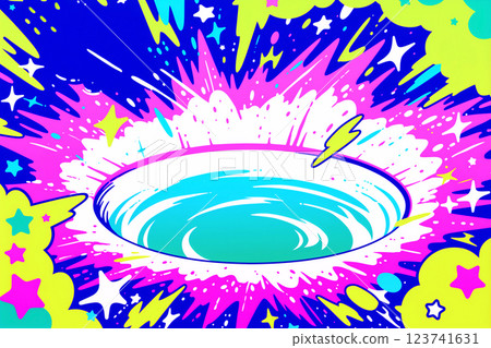 Colorful pop anime style background 123741631