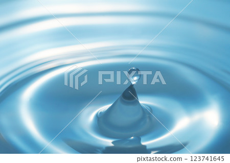 water, water droplets, water surface, ripples, water column 123741645