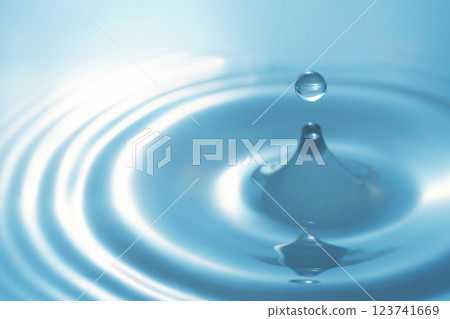 水、水滴、水面、漣漪、水柱 123741669