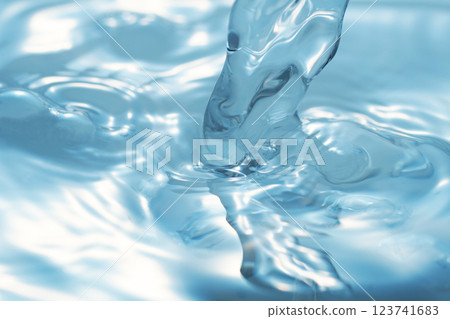 water, water droplets, water surface, ripples, water column 123741683