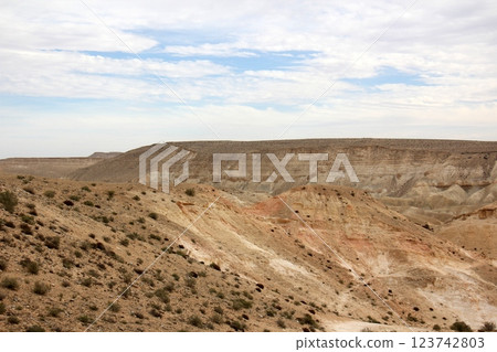 landscape in the Judean Desert in southern Israel landscape in the Judean Desert in southern Israel 123742803