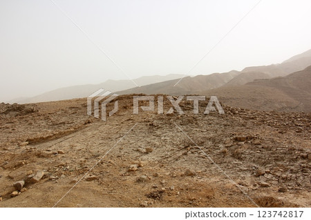 landscape in the Judean Desert in southern Israel 123742817