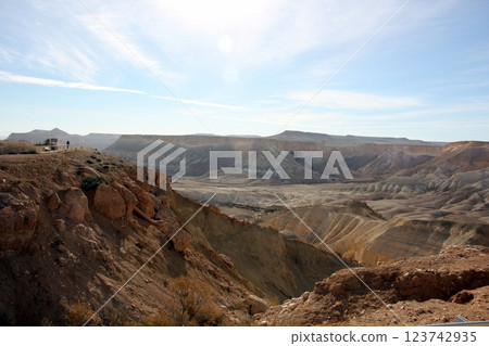 landscape in the Judean Desert in southern Israel 123742935