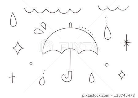 雨插圖素材集 123743478