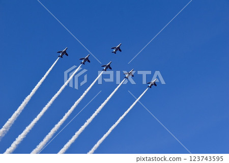Blue sky and blue impulse 123743595