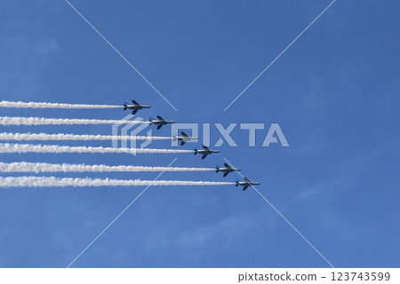 Blue sky and blue impulse 123743599