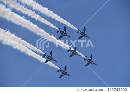 Blue sky and blue impulse 123743600