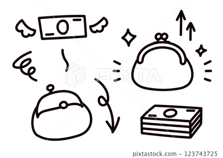 Money related illustration set 123743725