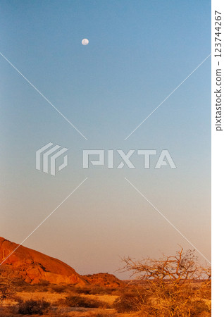The Spitzkoppe area around sunset 123744267