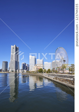 Minato Mirai seen from Bankoku Bridge Minato Mirai seen from Bankoku Bridge 123744335