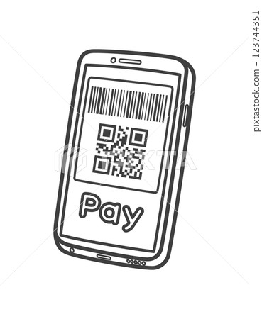 Code payment (QR code / barcode) 123744351