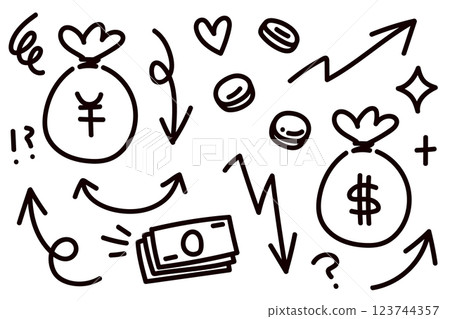 Money related illustration set 123744357