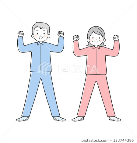 設法資深的夫婦擺在膽量 123744396