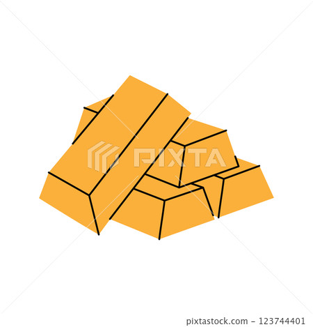 Gold bars. Money investment and business commerce. Vector illustration. Gold bars. Money investment and business commerce. Vector illustration. 123744401