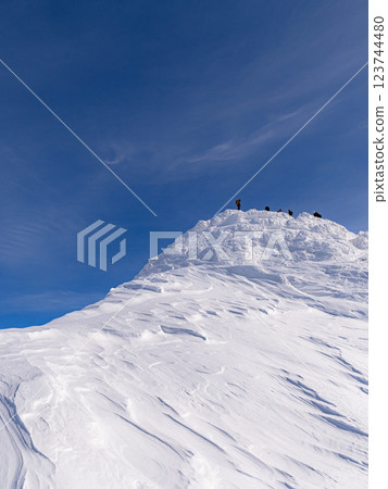 Mt. Tanigawa and Tomano-mimi in the harsh winter Mt. Tanigawa and Tomano-mimi in the harsh winter 123744480
