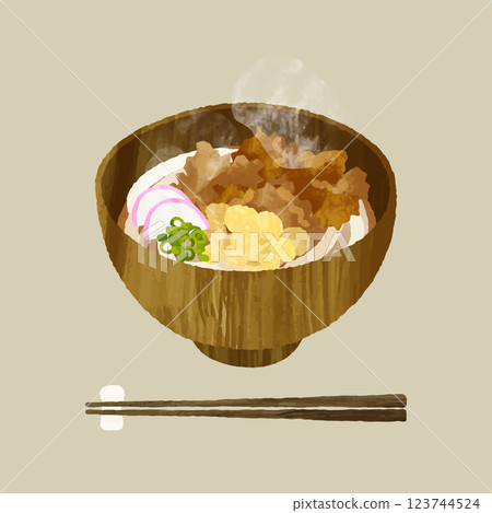 與烏冬面的肉烏冬面 123744524