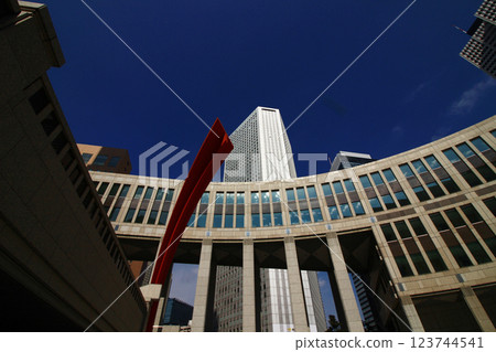 A building seen from a low angle A building seen from a low angle 123744541