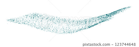 Separate green crayon brush strokes on transparent background. 123744648