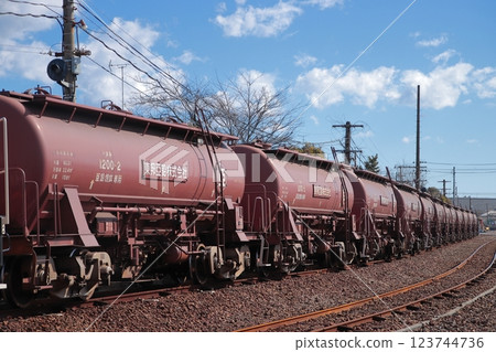Ore transport train (Annaka Freight) of Taki 1200 type freight cars running on the Fukushima Rinkai Railway Line_2025/2/21 photo Ore transport train (Annaka Freight) of Taki 1200 type freight cars running on the Fukushima Rinkai Railway Line_2025/2/21 photo 123744736