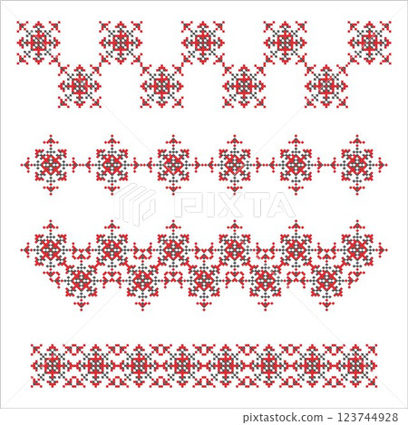 Ukrainian knitting pattern lines Ukrainian knitting pattern lines 123744928