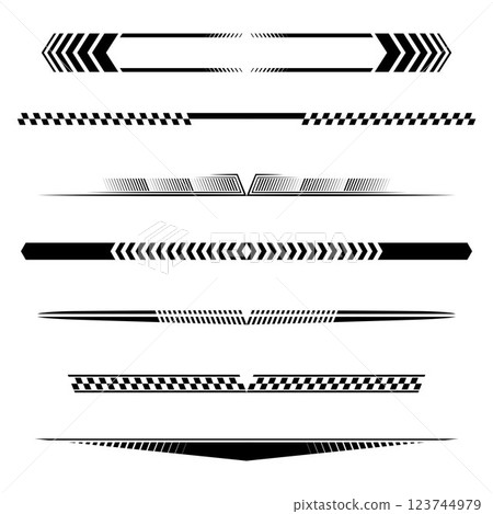 Black sport decals set 123744979