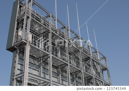 棒球場記分板後面的結構 棒球場記分板後面的結構 123745349