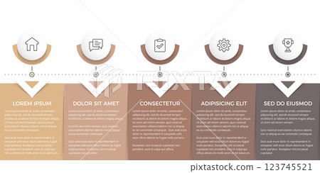 Infographic Template with 5 Elements Infographic Template with 5 Elements 123745521