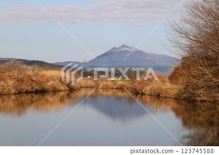 Snowy Mount Tsukuba and Koisegawa River Snowy Mount Tsukuba and Koisegawa River 123745588